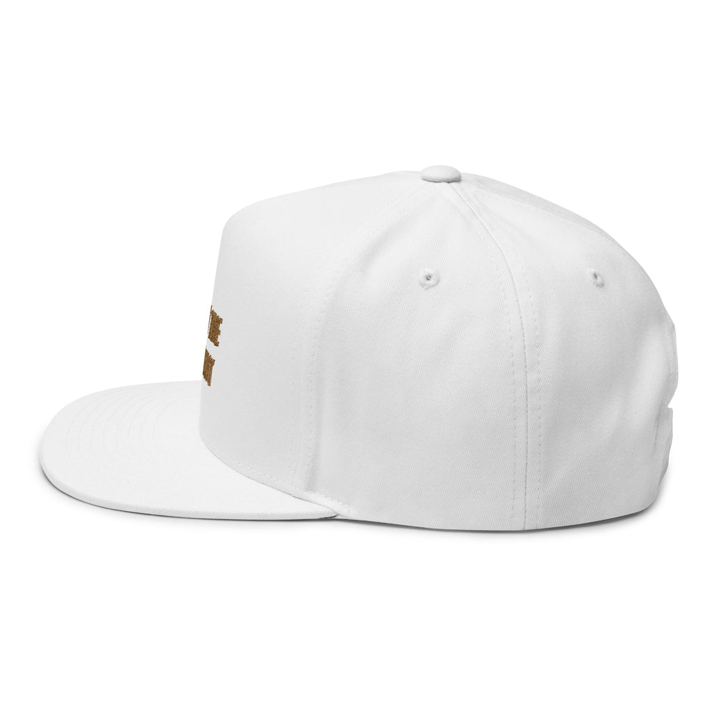 Live In The Moment Embroidered Flat Bill Cap