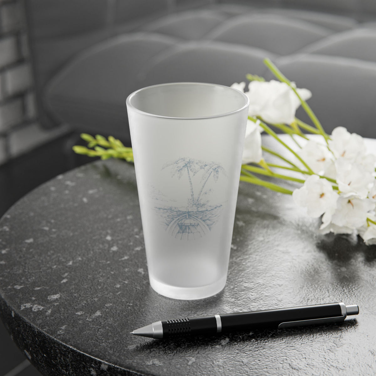 Frosted Pint Glass 16oz
